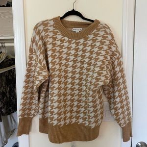 Checkered brown and creme sweater from Target